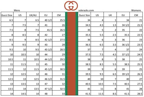 Gucci men's shoes size chart